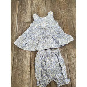 Rebecca Raggs Dress With Matching Inner Pants In Size 24 Months. Y2K.